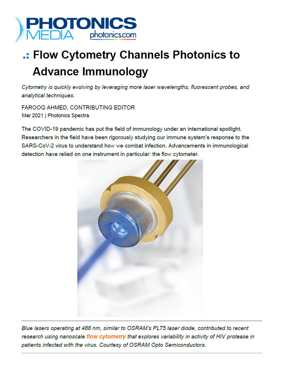 Photonics Spectra March 2021 - Kinetic River