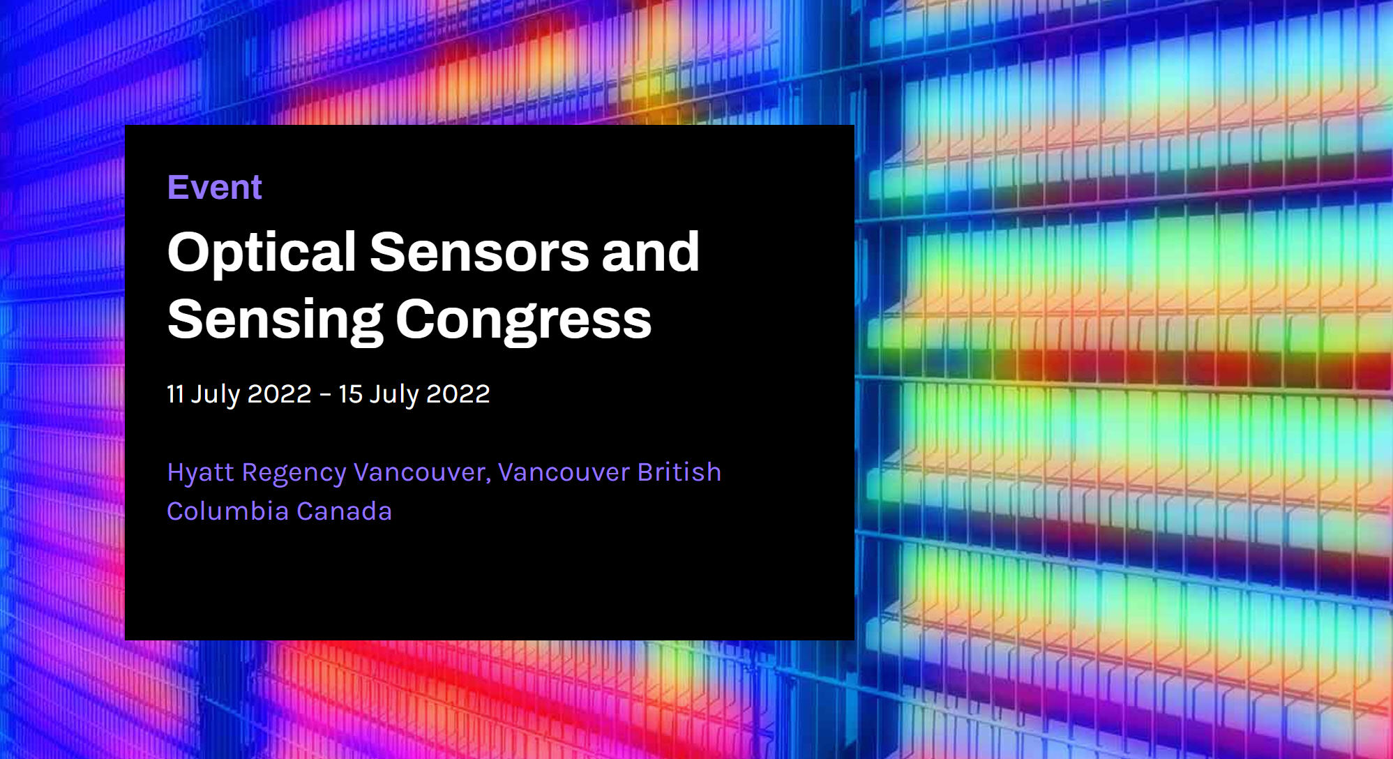 Dr. Giacomo Vacca To Speak At Optical Sensors And Sensing