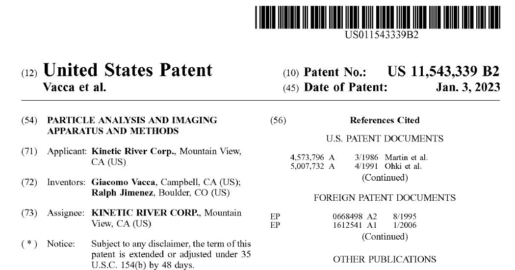 Kinetic River Is Issued Its 18th Patent